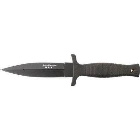S&W H.R.T. Full Tang Dual-Edge Spear Point Fixed Blade Knife 4.75" Black