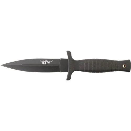 S&W H.R.T. Full Tang Dual-Edge Spear Point Fixed Blade Knife 4.75" Black