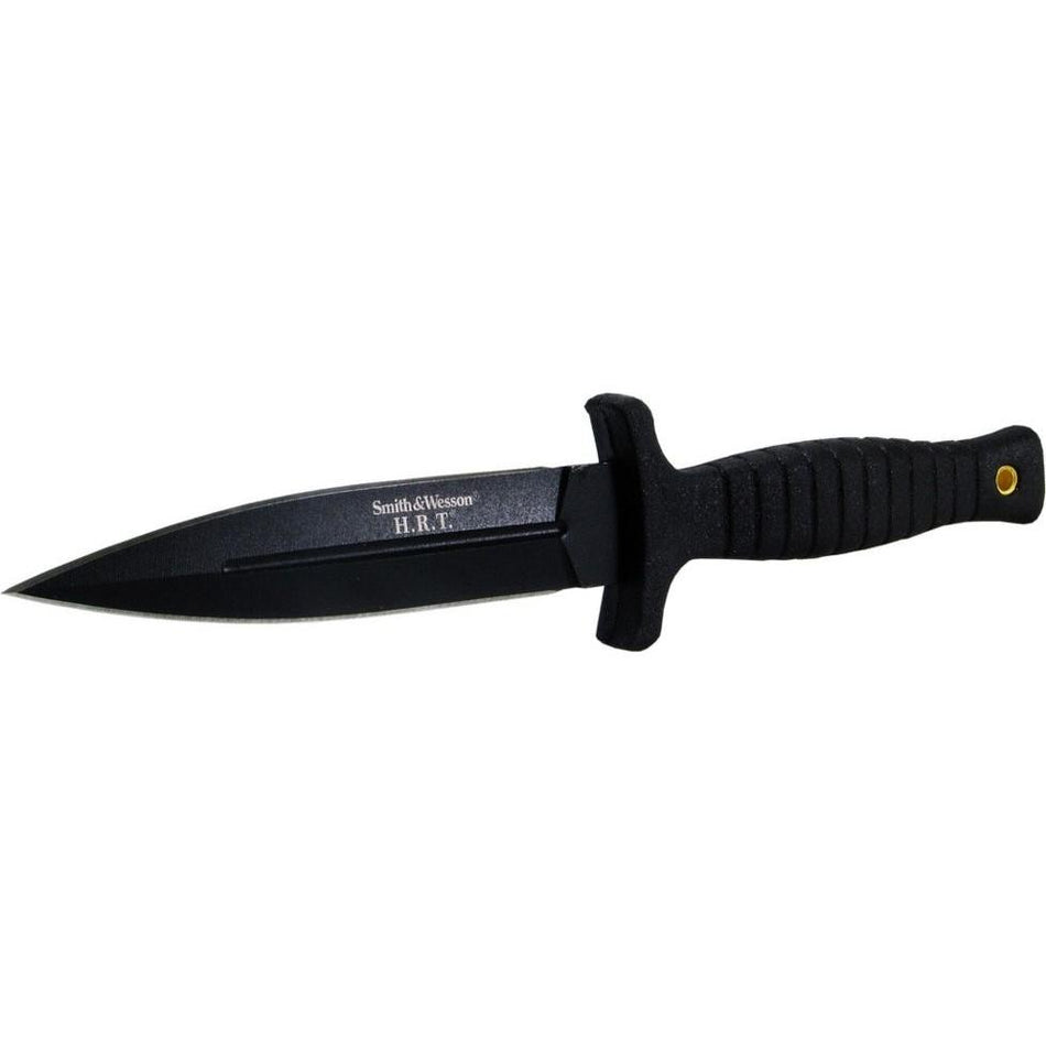 Smith & Wesson HRT 4-7/10" False Edge Fixed Dagger Knife Black Powder Coated