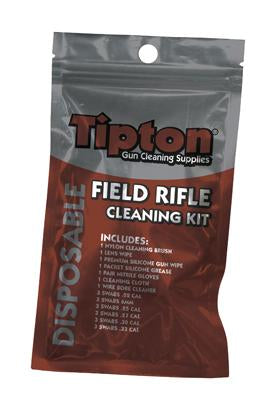 Tipton Rifle Field Cleaning Kit with Cable Brush Oil Wipe and Grease