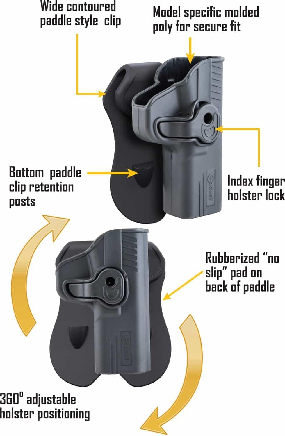 Caldwell Tac Ops Model-Specific Paddle Holster for Glock 34 with Allen Wrench