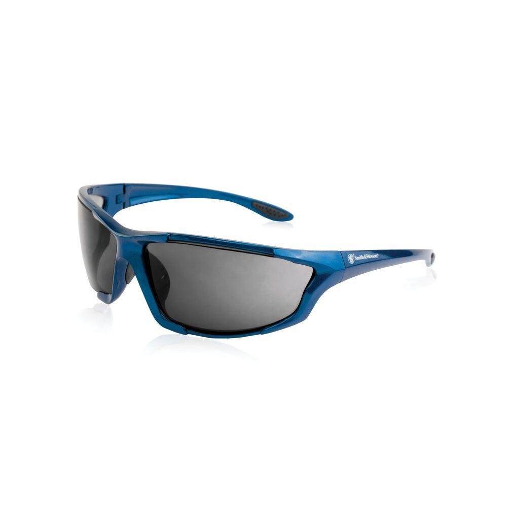 Smith & Wesson Major Full Frame Range Shooting Glasses Blue Frame with Smoke Lens