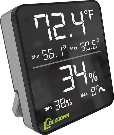 Lockdown Digital Hygrometer Safe Storage Humidity Monitor