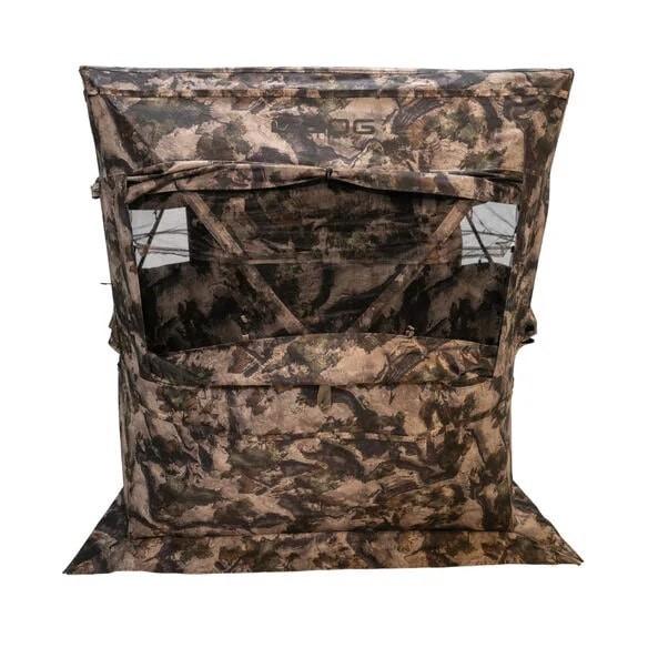 BOG Sitting Hub Blind 600 Denier Mossy Oak Terra with Silent Window Technology