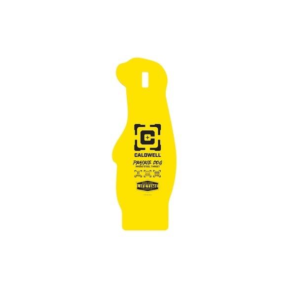 Caldwell AR500 Prairie Dog Silhouette Steel Hanging Target Yellow Powder Coat