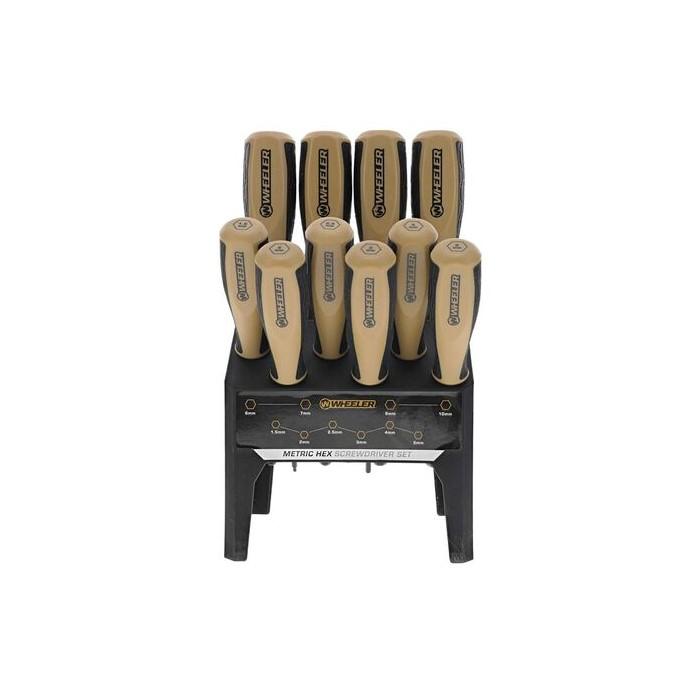 Wheeler Benchtop Metric Hex Screwdriver Set - 10 Piece