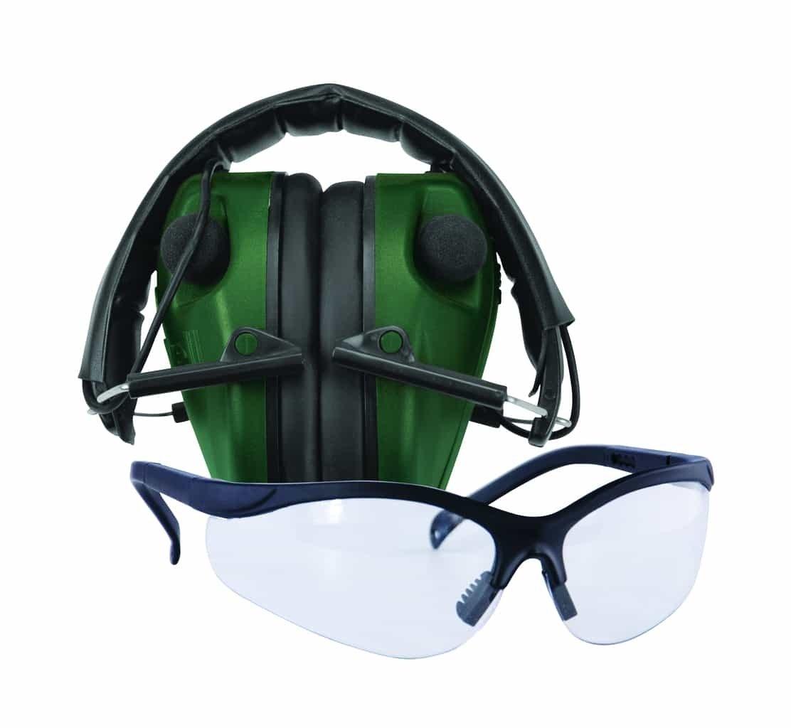 Caldwell E-MAX LoPro Electronic Shooting Muffs and Safety Glasses Set