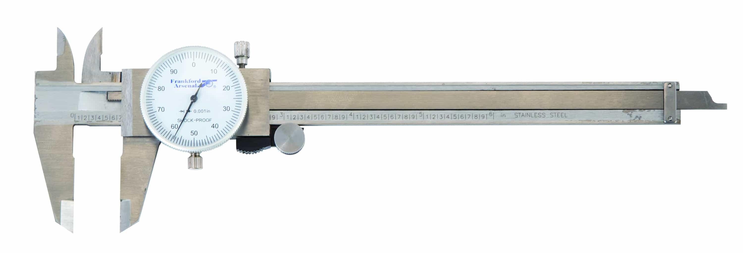 Frankford Stainless Steel Dial Caliper for Cartridge and Case Measurement