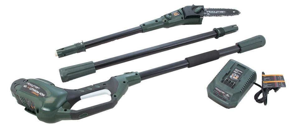 Hooyman 40 Volt Cordless Pole Saw with Battery & Charger - Under 10 lbs