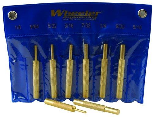 Wheeler 8 Piece Brass Punch Set for Gun Maintenance and Gunsmithing