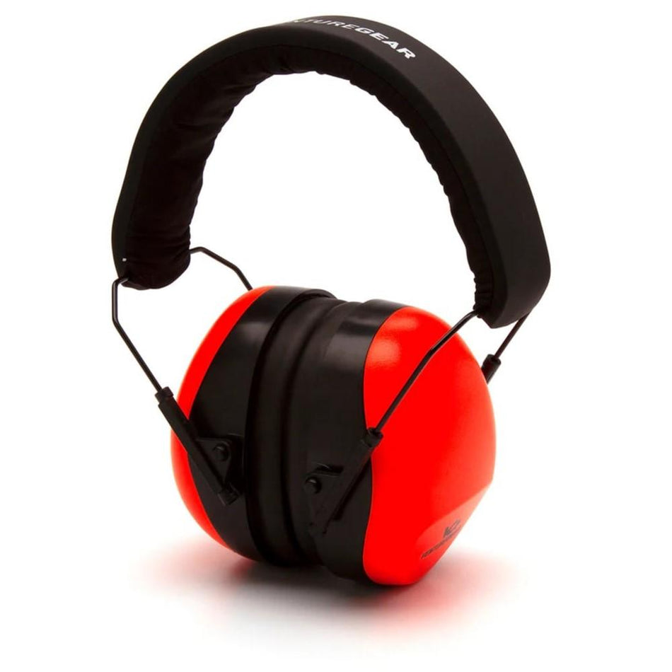 Pyramex VG80 Hi-Vis Orange Passive Earmuff 26dB NRR Clamshell