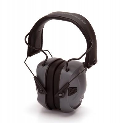 Pyramex Amp Electronic Ear Muffs Grey Bluetooth 26dB NRR Quad Mic