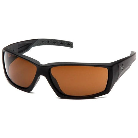 Pyramex Overwatch Ballistic Shooting Glasses Black Frame with Anti-Fog Bronze Lens