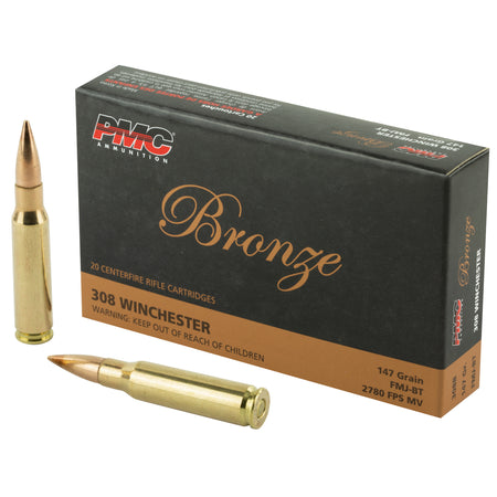 PMC 308B Bronze 308 Win 147 gr Full Metal Jacket Boat Tail (FMJBT)