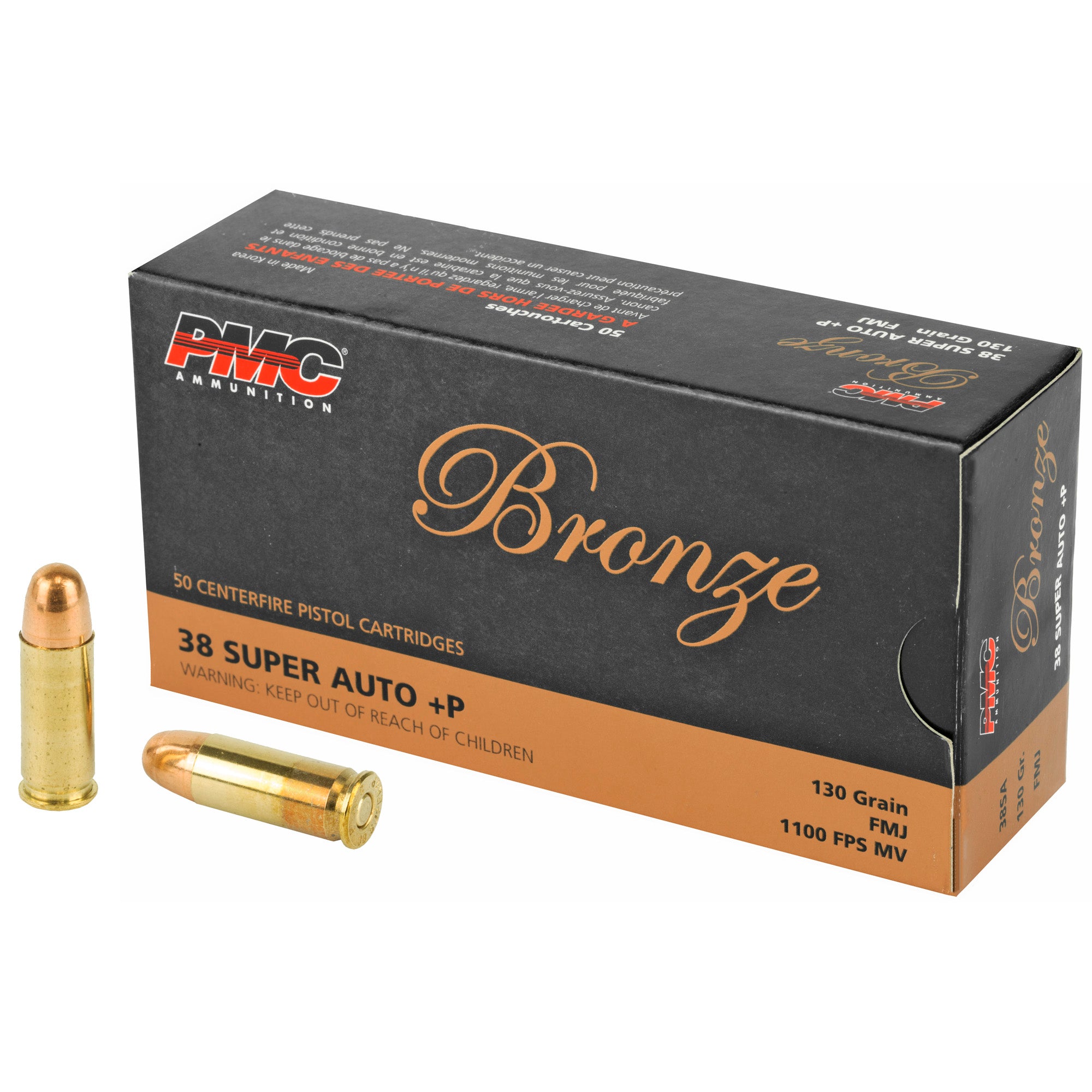 PMC Bronze Full Metal Jacket 130 Grain .38 Super 1100 fps