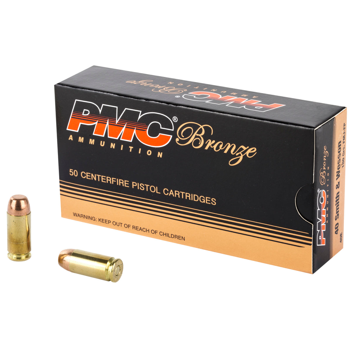 PMC Bronze Full Metal Jacket Flat Point 180 Grain .40 S&W 985 fps