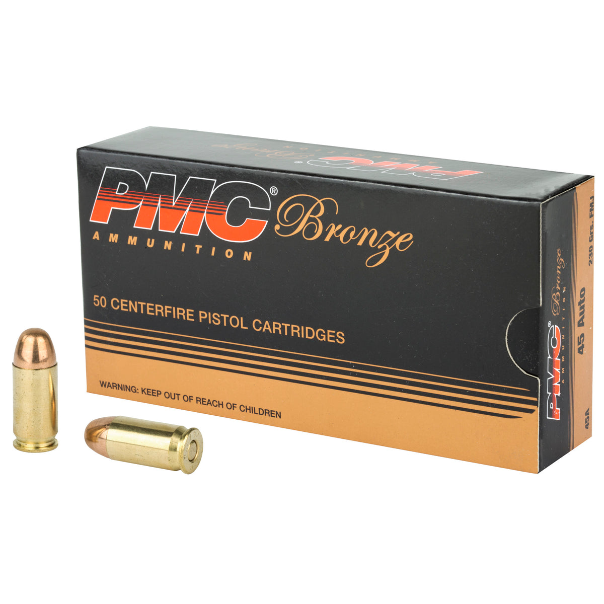PMC Bronze 45 ACP Pistol Ammunition 230gr FMJ
