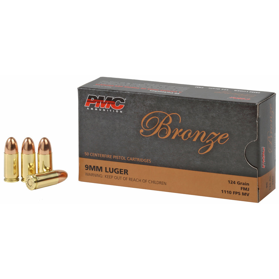 PMC 9G Bronze 9mm Luger 124 gr Full Metal Jacket (FMJ)