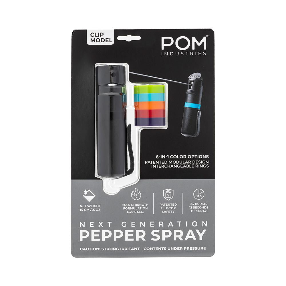 POM Black Pepper Spray Compact Clip Design