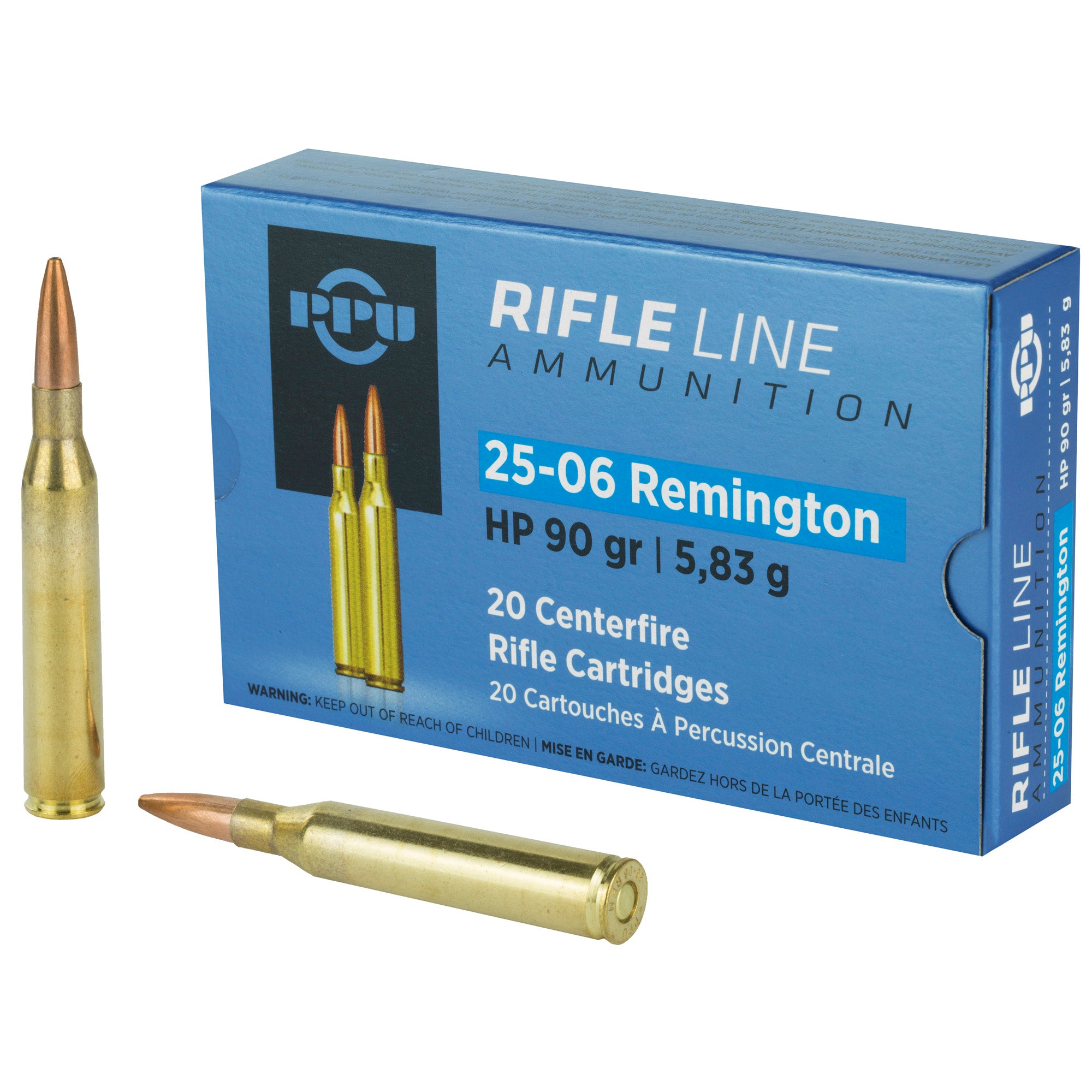 Prvi Partizan Rifle .25-06 Remington 90 grain Hollow Point ammunition