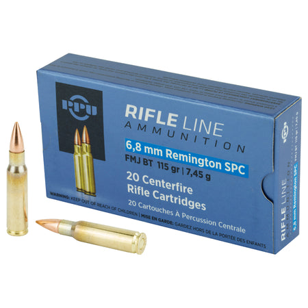 Prvi Partizan Rifle 6.8 Remington SPC 115 grain Full Metal Jacket Boat Tail ammunition