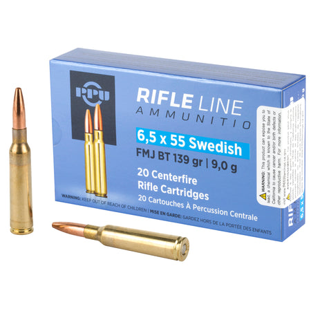 Prvi Partizan  Full Metal Jacket Boat Tail 139 Grain 6.5x55mm Swedish 2540 fps