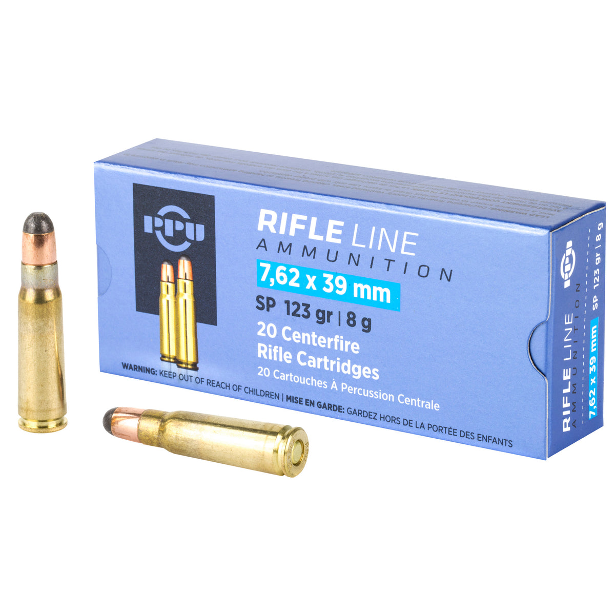 Prvi Partizan Metric Rifle 7.62x39mm 123 grain Soft Point ammunition