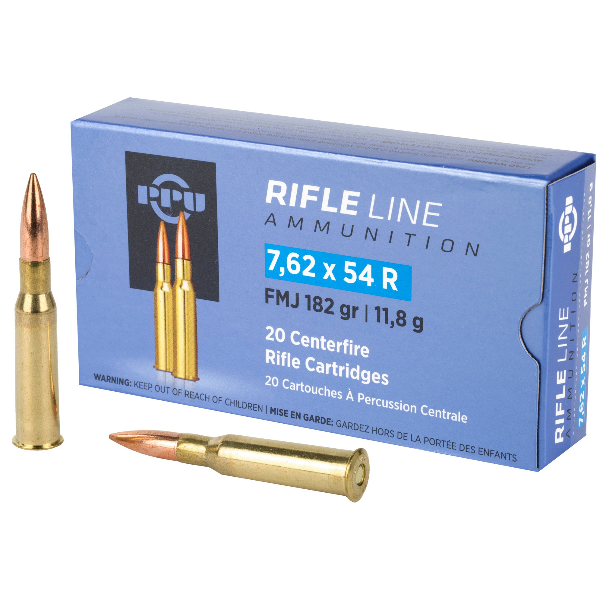 Prvi Partizan Metric Rifle 7.62x54mmR 182 grain Full Metal Jacket Boat Tail ammunition
