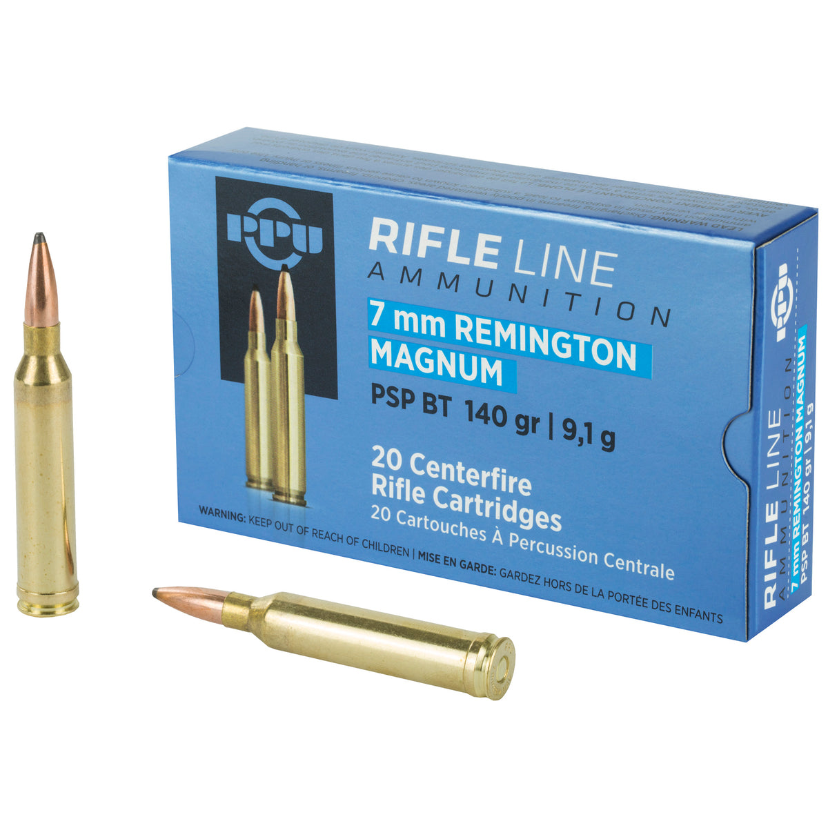 Prvi Partizan  Pointed Soft Point 140 Grain 7mm Remington Mag 3110 fps