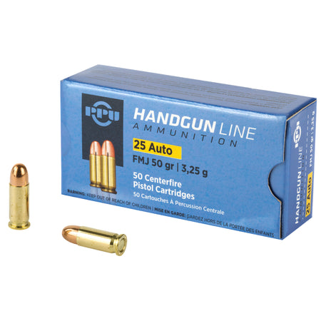 Prvi Partizan Handgun .25 ACP 50 grain Full Metal Jacket ammunition