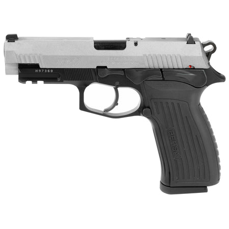 Bersa TPR9DT TPR Full Size Frame 9mm Luger 17+1, 4.30" Black Steel Barrel, Nickel Cerakote Serrated Steel Slide, Matte Black Aluminum Frame w/Picatinny Rail, Ambidextrous
