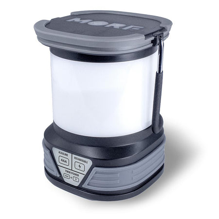 Police Security 400-Lumen Twin Power Rechargeable Camping Lantern Black