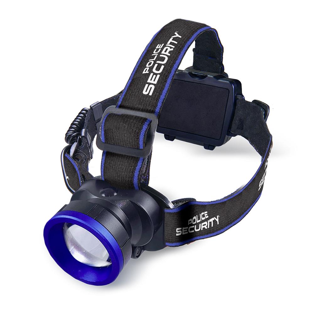 Police Security Breakout Pivoting Head 600 Lumen Headlamp - Black