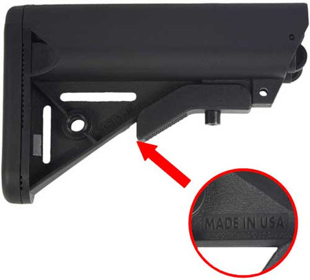 J&E AR-15 3rd Gen SOPMOD Adjustable Buttstock Black