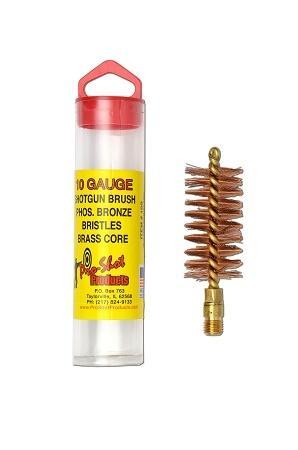 Pro-Shot 10 ga Bronze Bristle Shotgun Bore Cleaning Brush 5/16-27