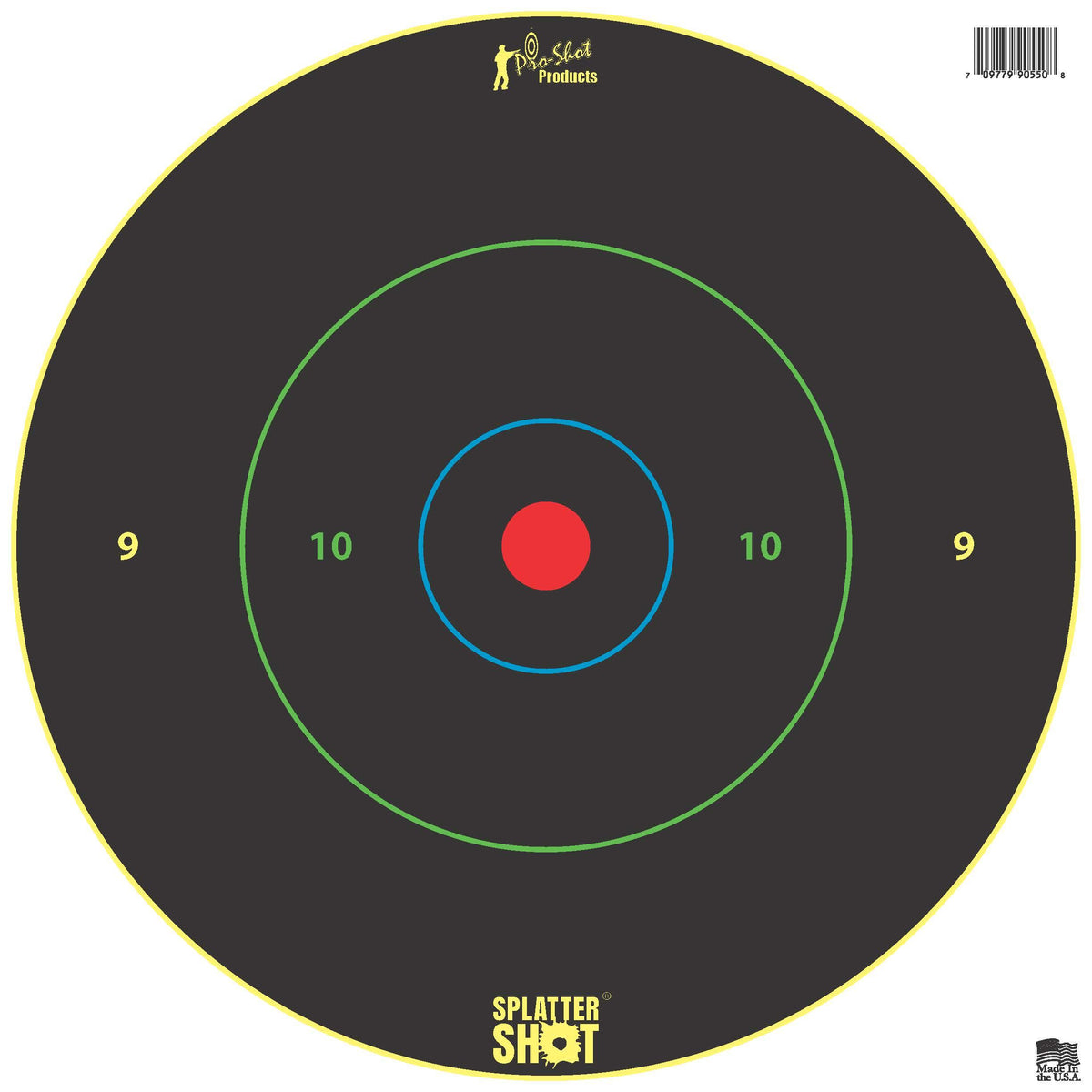 Pro-Shot Bullseye Multi-Color Rings 12" Reactive Target 5/ct