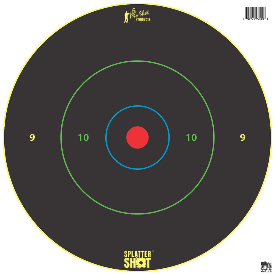 Pro-Shot Bullseye Multi-Color Rings 12" Reactive Target 5/ct