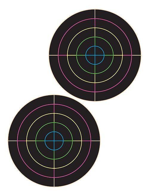 Pro-Shot Multicolor Bullseye Splattershot Target Sheets 5" 10-Pack