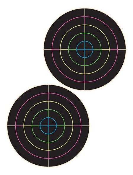 Pro-Shot Multicolor Bullseye Splattershot Target Sheets 5" 10-Pack