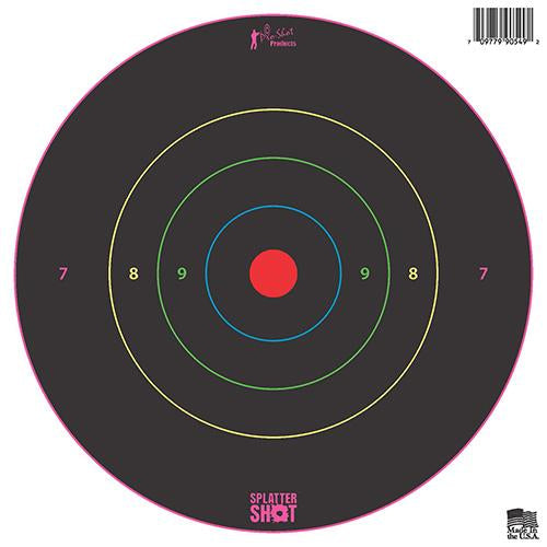 Pro-Shot 8" Multi-Color Ring Bullseye Targets Heavy Tag Paper Pack of 6