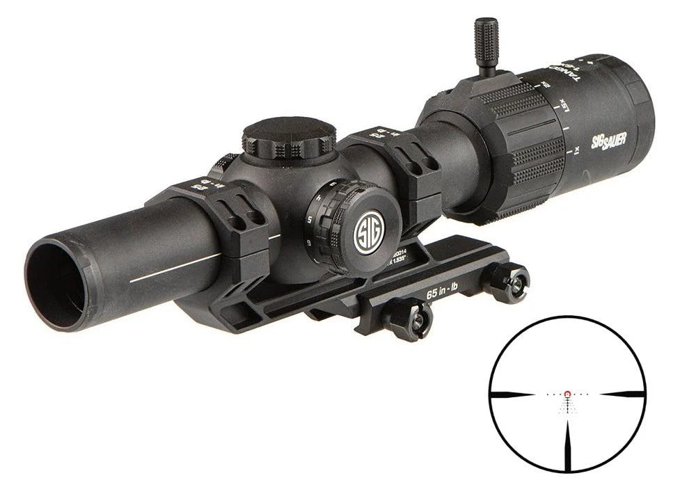 SIG SAUER TANGO MSR 1-6X24 30MM FFP, ILLUMINATED MSR BDC6, 0.5MOA