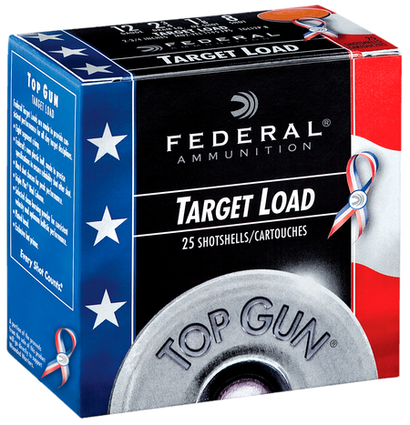 Federal Top Gun Red White & Blue Edition Load 12 Gauge 2.75 in. 1 1/8 oz. 8 Shot 25 rd.