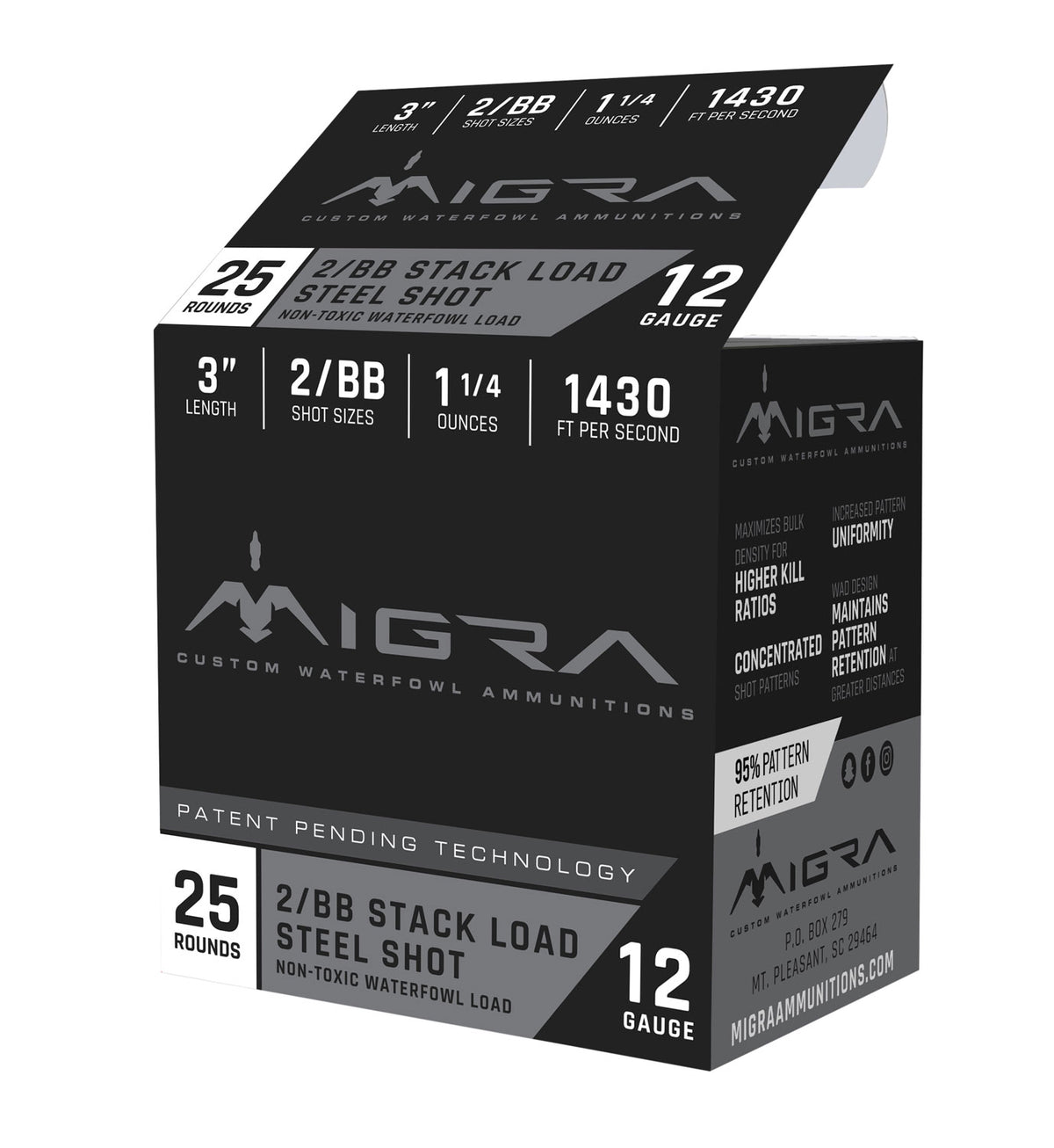 Migra Ammunitions M12S2BB Staxd Hunting 12 Gauge 3 1-1/4oz #2/BB 1430 fps
