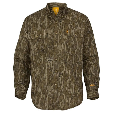 Browning Wasatch-CB Long Sleeve Button Shirt Mossy Oak Bottomland Medium