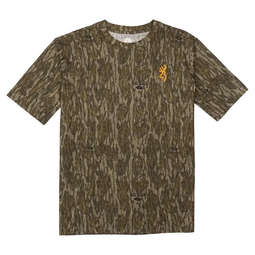 Browning Wasatch Short Sleeve Hunting T-Shirt Mossy Oak Bottomland S