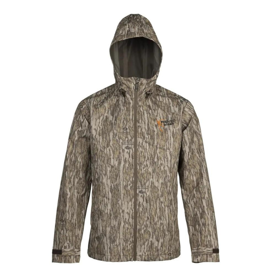 Browning Rain Shell Hunting Jacket Mossy Oak Bottomland Pre-Vent Plus S