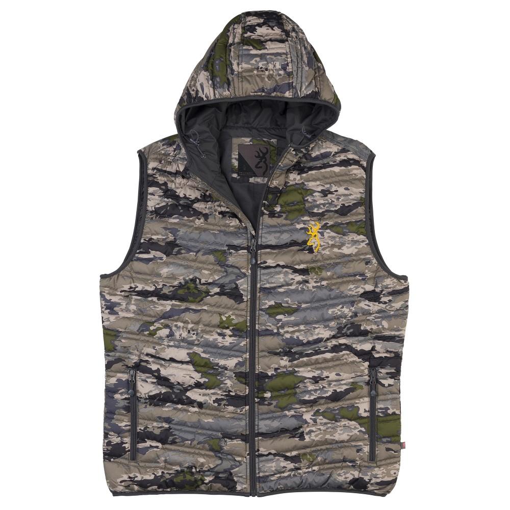 Browning Packable Puffer Vest with Hood Ovix Camouflage Size Small