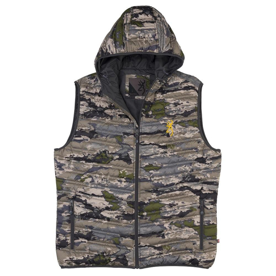Browning Packable Puffer Vest with Hood Ovix Camouflage Size Small