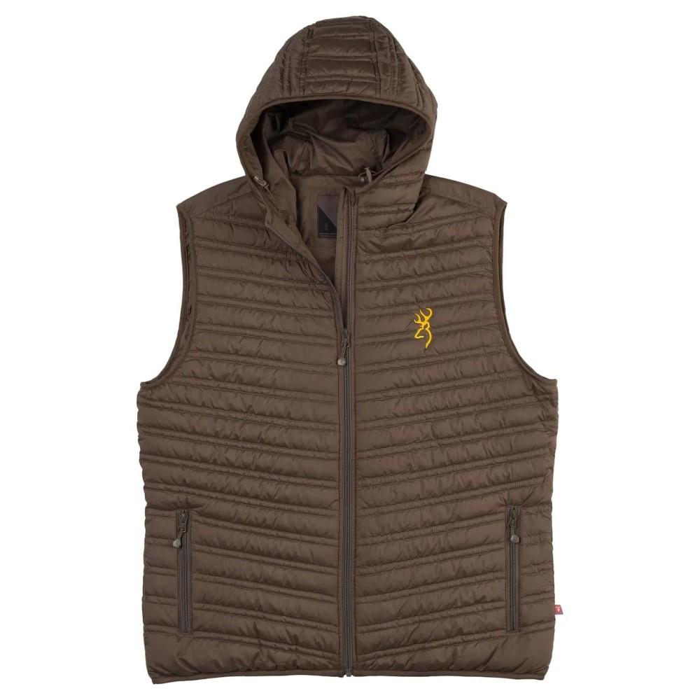 Browning Packable Puffer Vest with Hood Major Brown Small