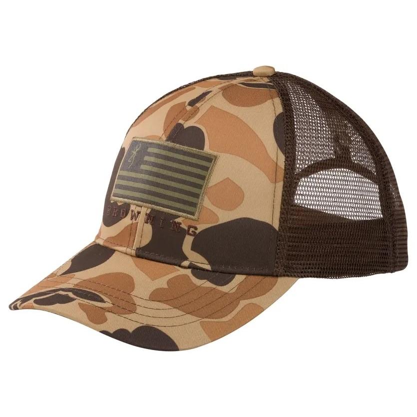Browning Patriot Vintage Tan Camo Cap with Mesh Back